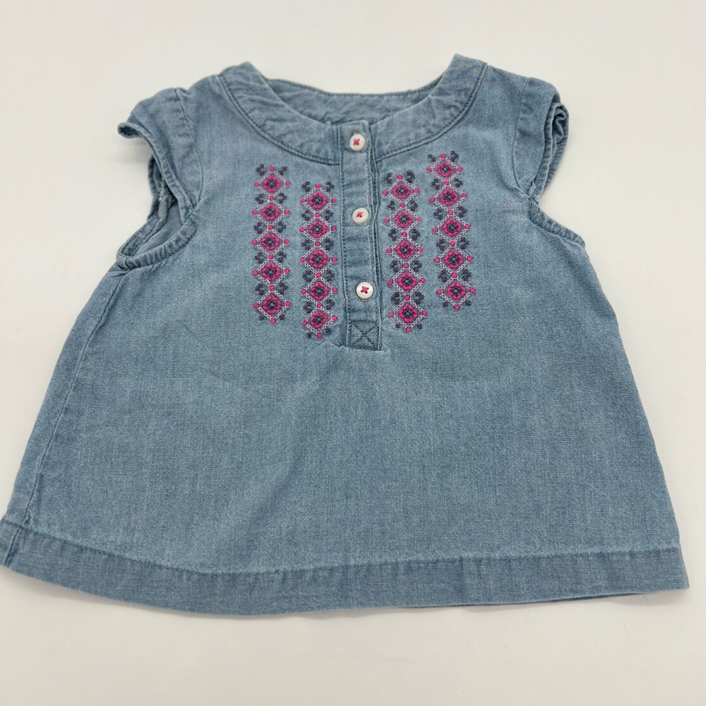 Carter's Baby Girls Denim Blue Shirt 6 Months